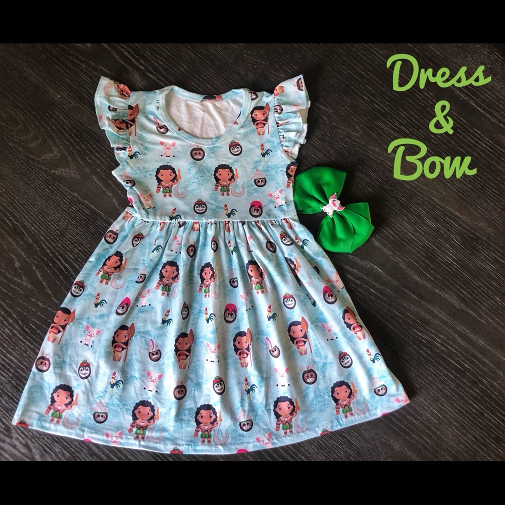 Moana and Pua dress and bow